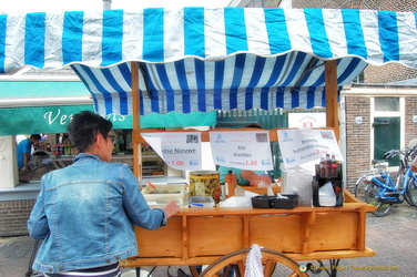A herring snack stall